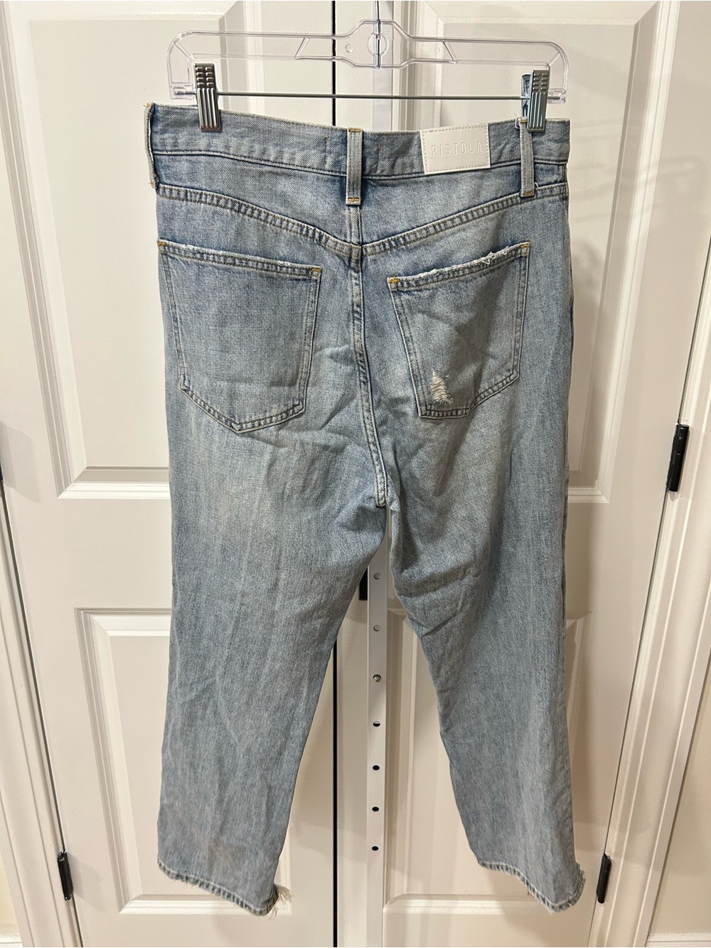 pistola Light Blue High-Rise Distressed Women's Jeans - Picture 4 of 4